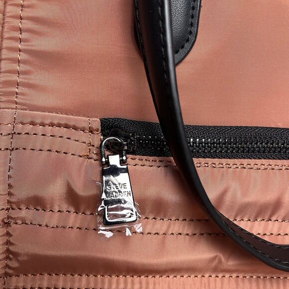 Steve Madden Large Quilted Tote Bag Purse Logo Pink Blush & Accessory Bag - Picture 7 of 16